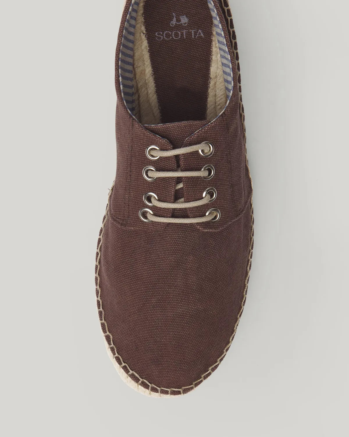 Alpargata cordón sostenible marrón | SCOTTA