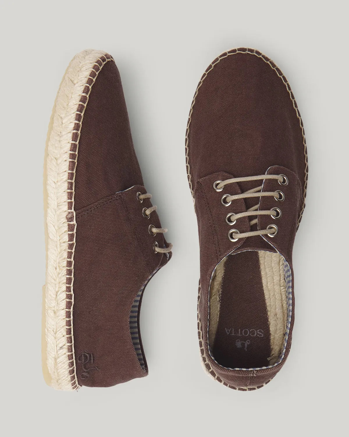 Alpargata cordón sostenible marrón | SCOTTA