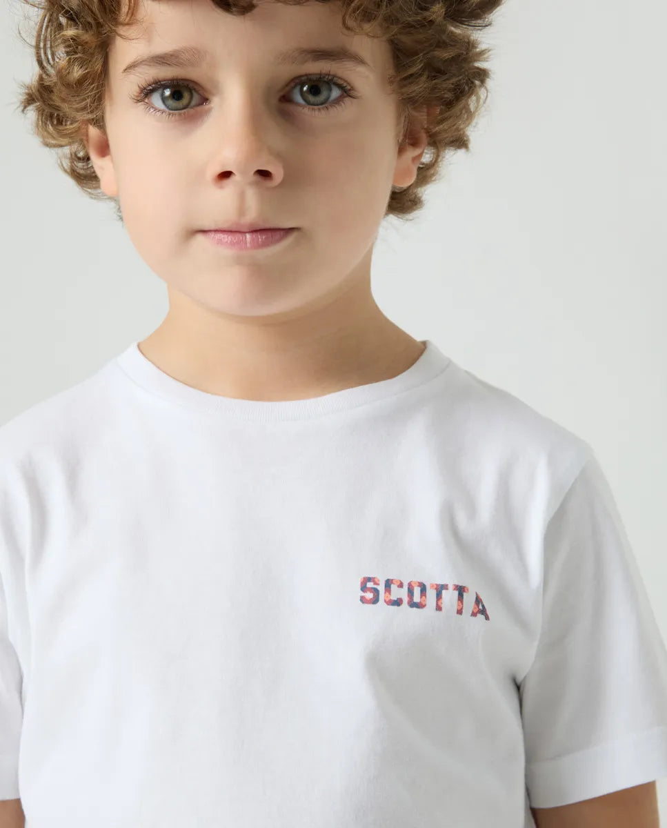 Camiseta Niño Ikat Moto Blanco | SCOTTA