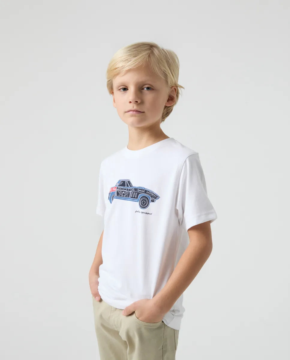 Camiseta Niño Car Blanco