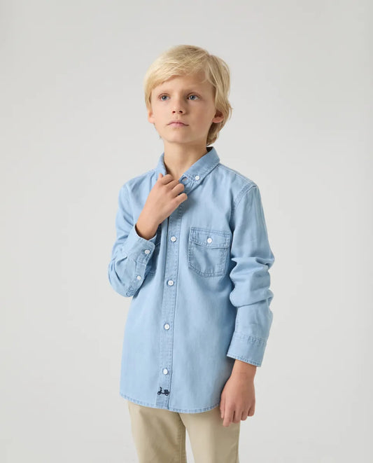 Camisa infantil Pockets denim