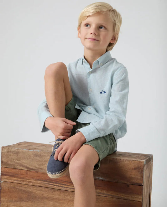 Camisa niño gallo li-co verde agua | SCOTTA