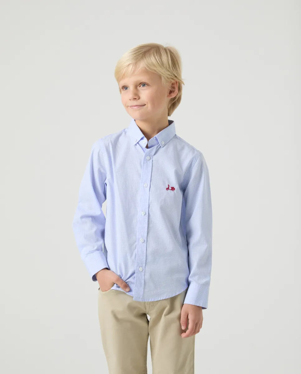 Camisa Niño Vichy Celeste