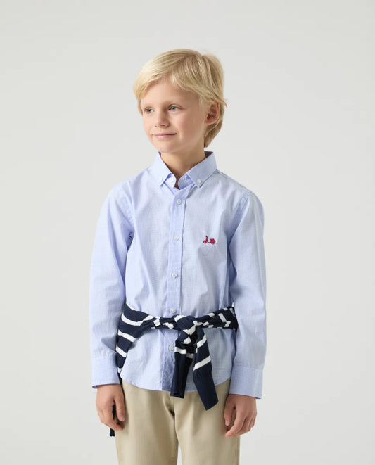 Camisa Niño Vichy Celeste
