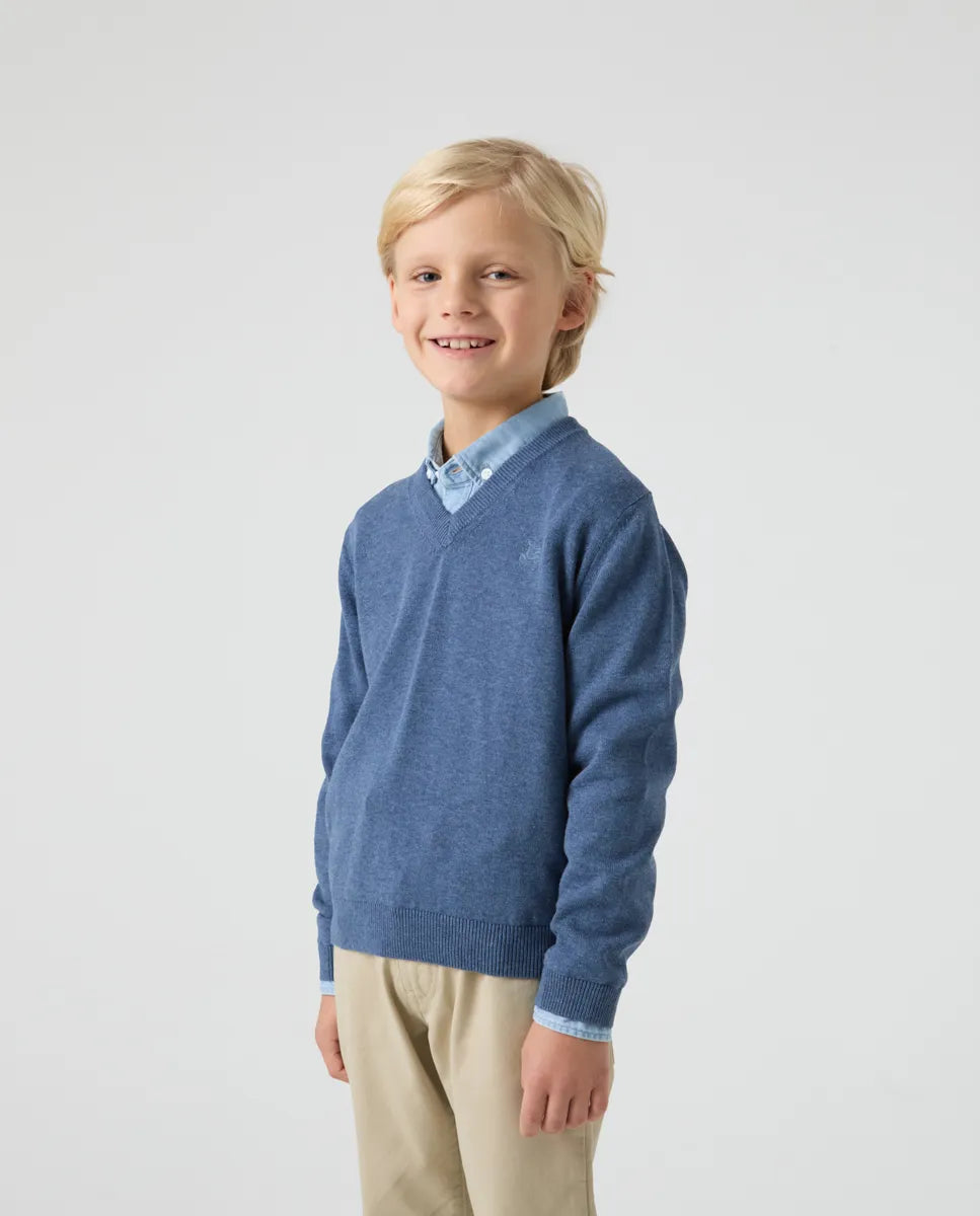 Jersey Niño Classic V Neck Cotton Denim