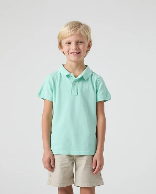 Polo Niño Garment Verde Agua | SCOTTA