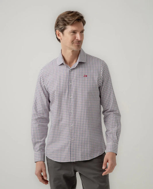 Camisa classic viyela burdeos | SCOTTA