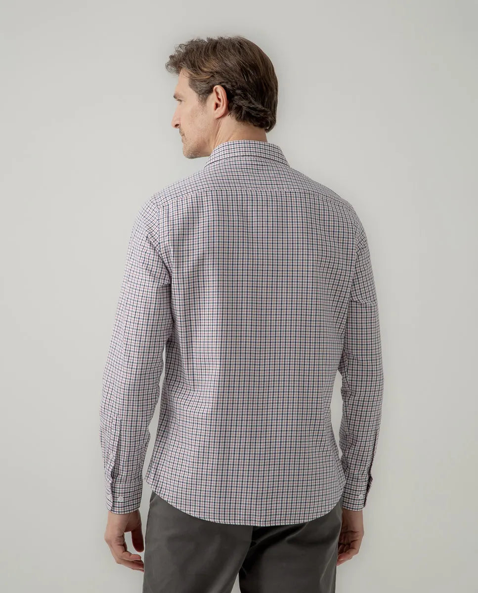 Camisa classic viyela burdeos | SCOTTA