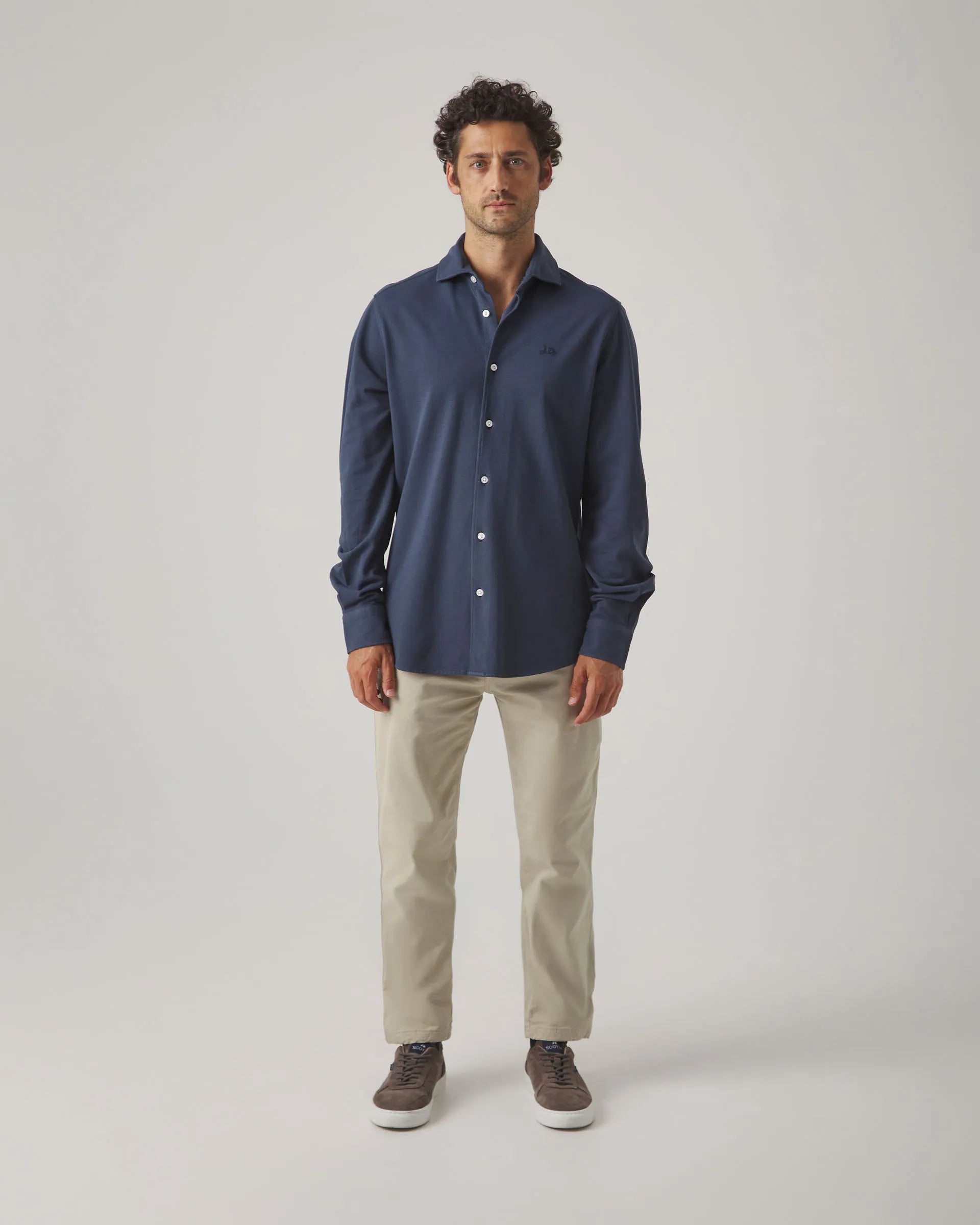 Camisa Joy Piqué Marino Oscuro