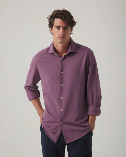 Camisa Joy Piqué Berenjena