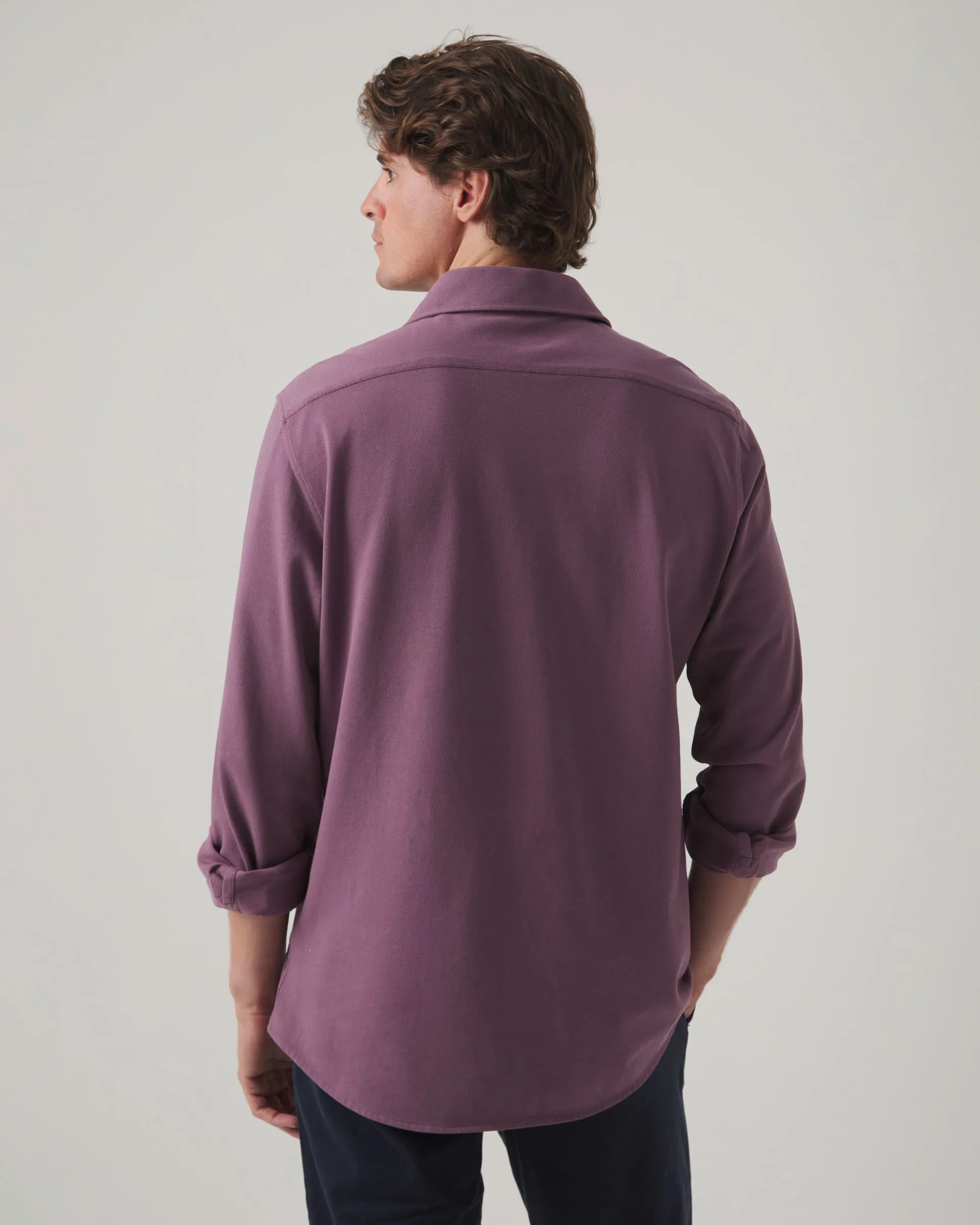 Camisa Joy Piqué Berenjena