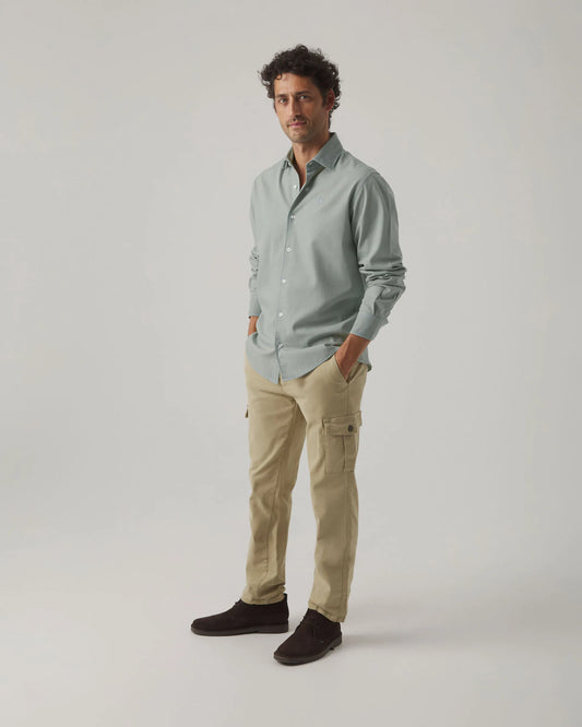Camisa de algodón verde