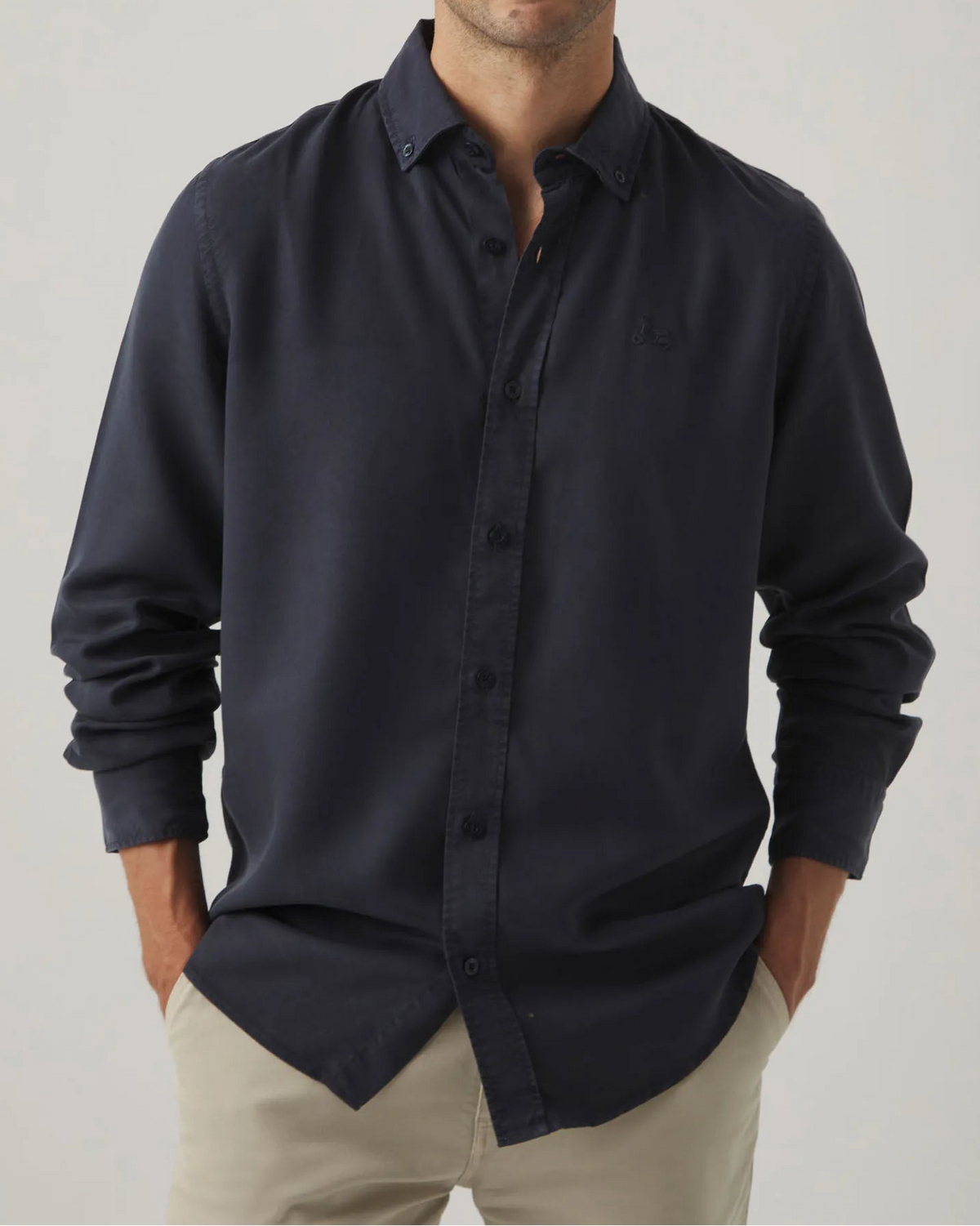 Camisa Forest Tencel Marino | SCOTTA