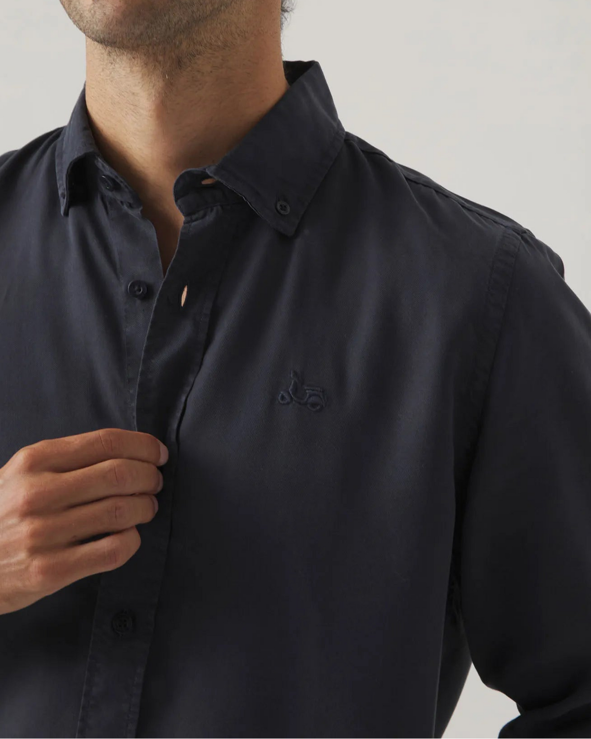 Camisa Forest Tencel Marino | SCOTTA