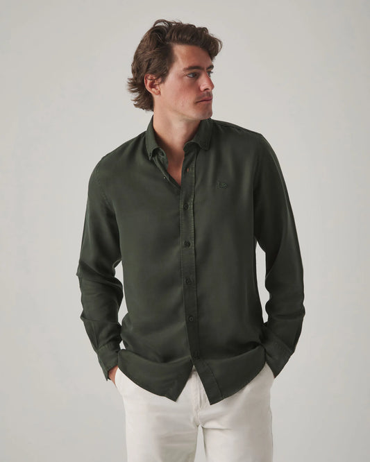 Camisa Forest Tencel Verde Oscuro
