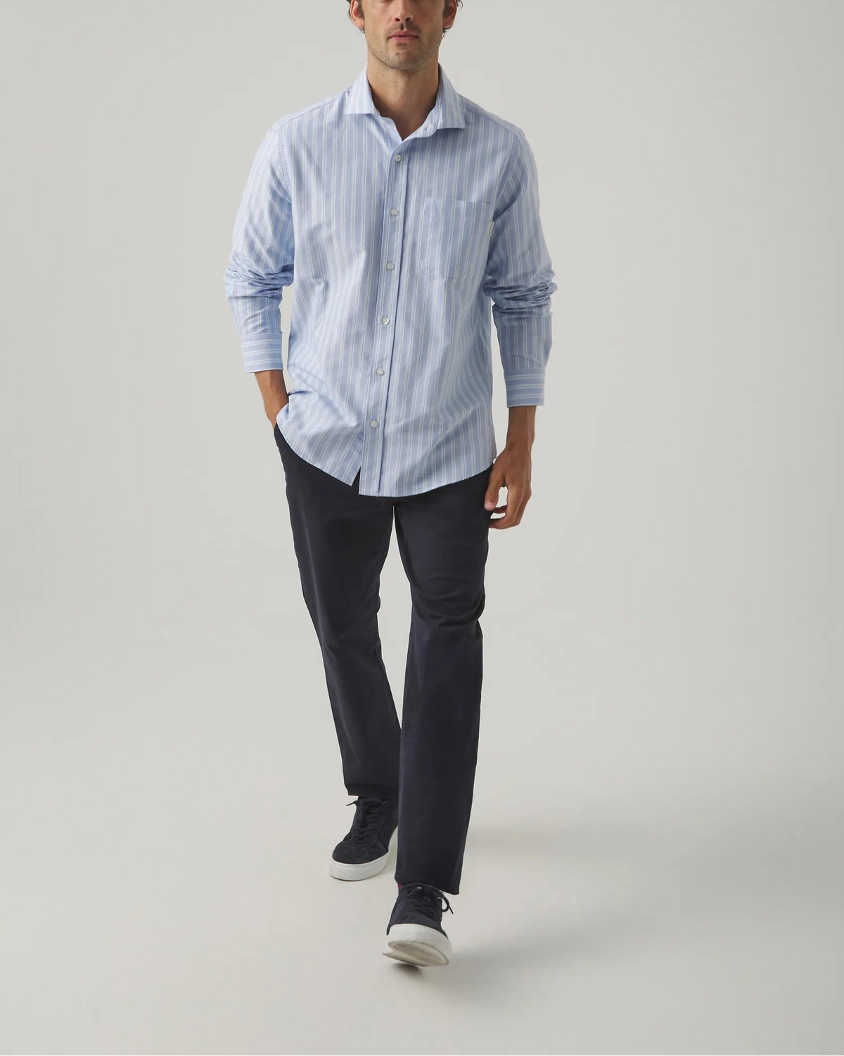 Camisa Pocket Relax Organic Celeste | SCOTTA