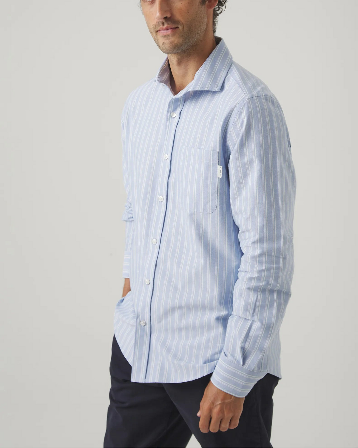 Camisa Pocket Relax Organic Celeste | SCOTTA