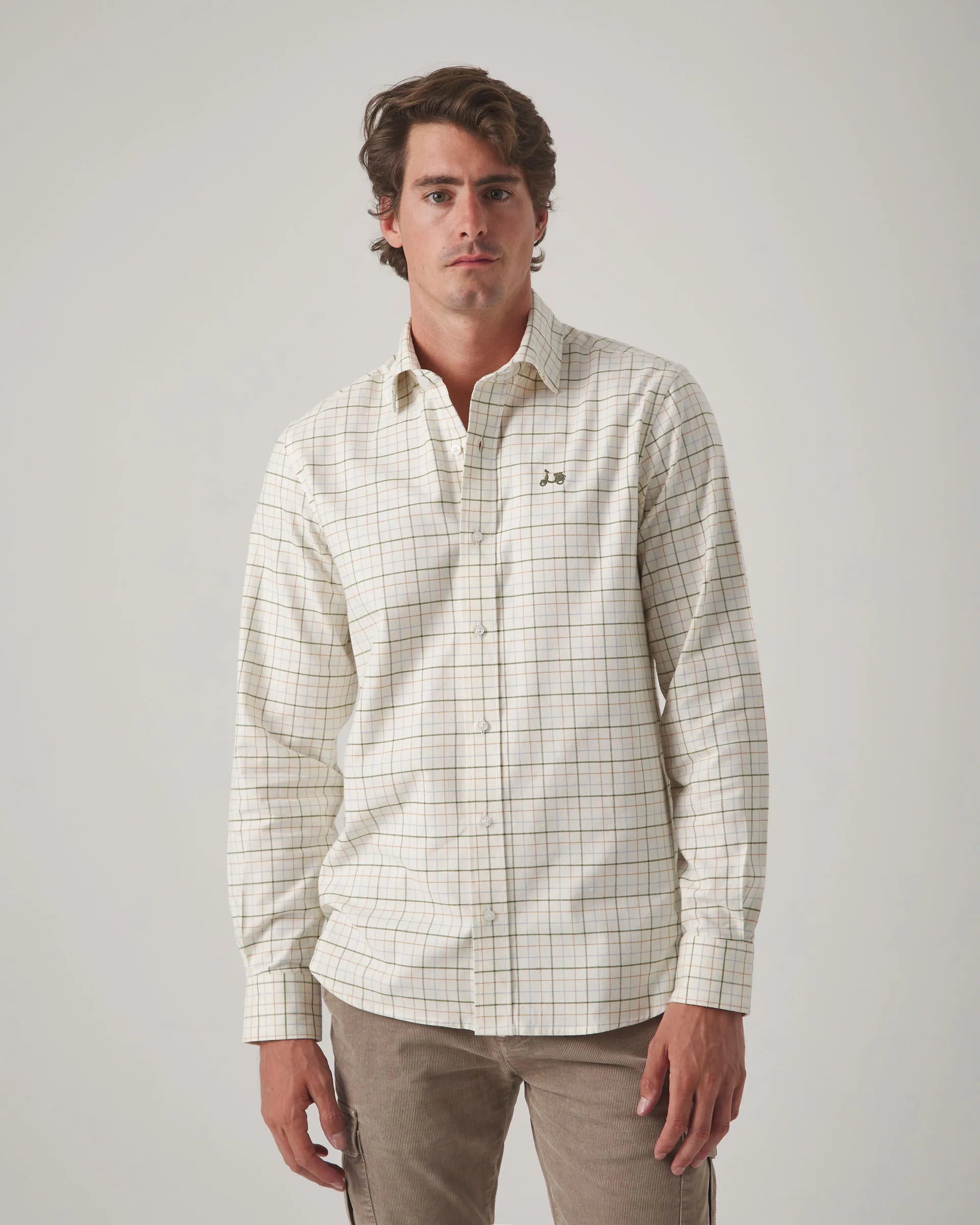 Camisa de cuadros con logo