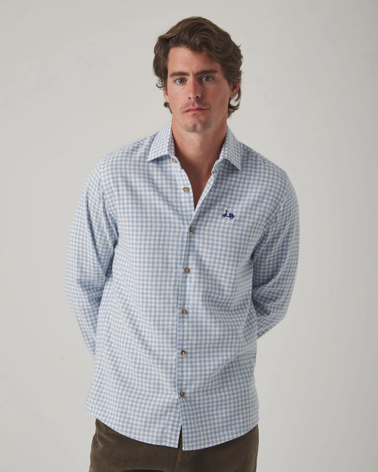 Camisa Vichy Rustic Celeste