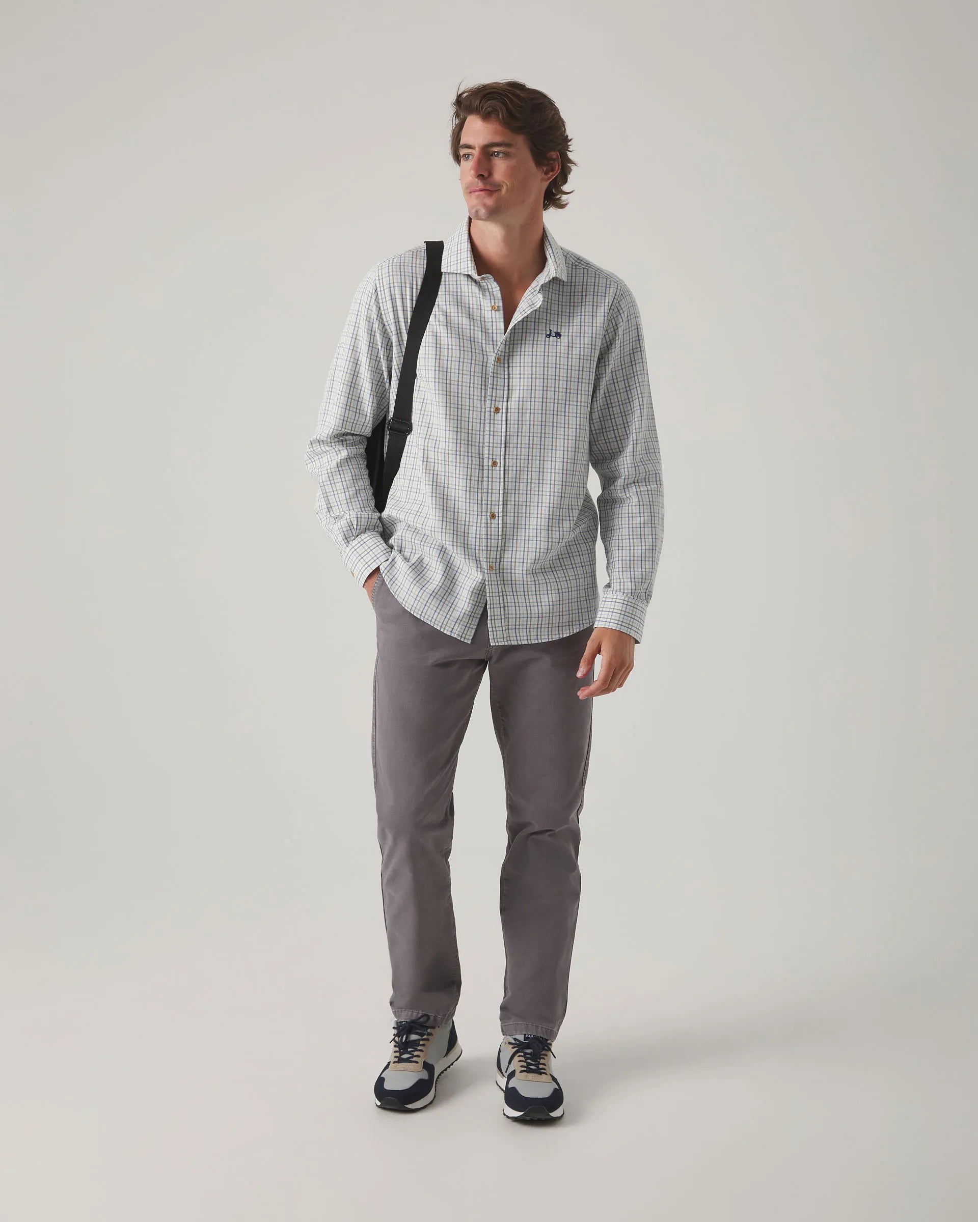 Camisa de cuadros en azul