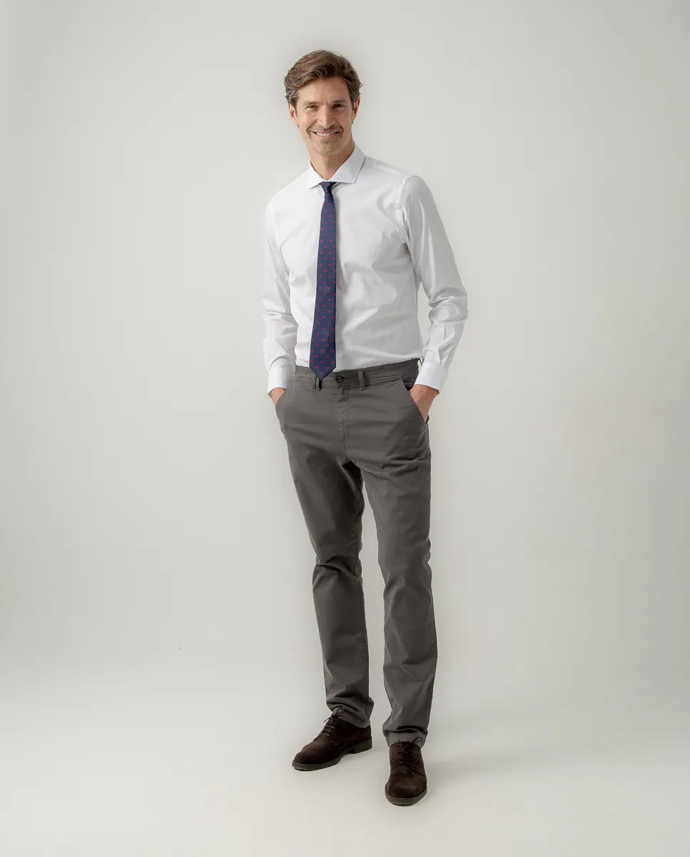 Camisa Classic Pinzas Organic Blanco | SCOTTA