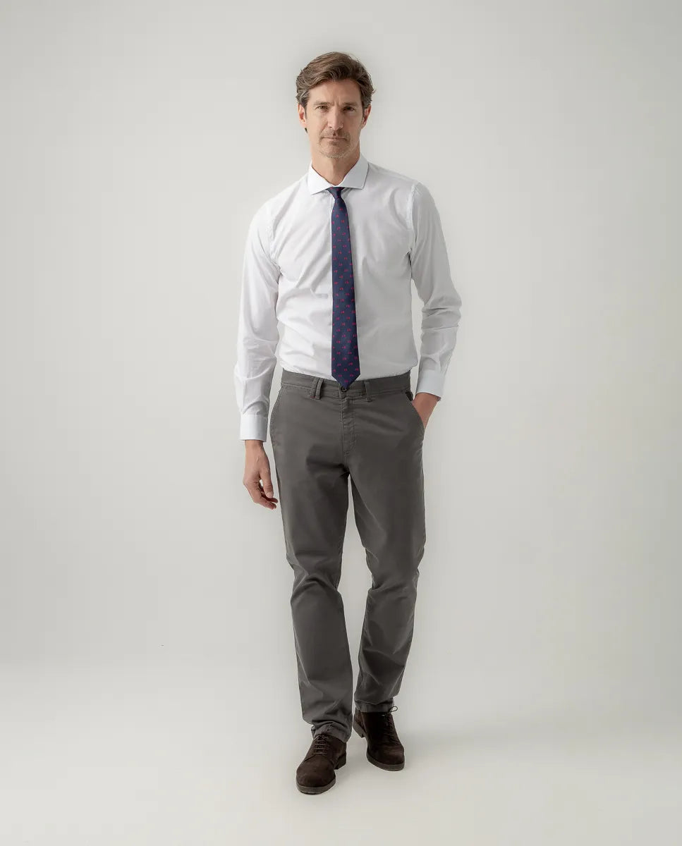Camisa Classic Pinzas Organic Blanco | SCOTTA