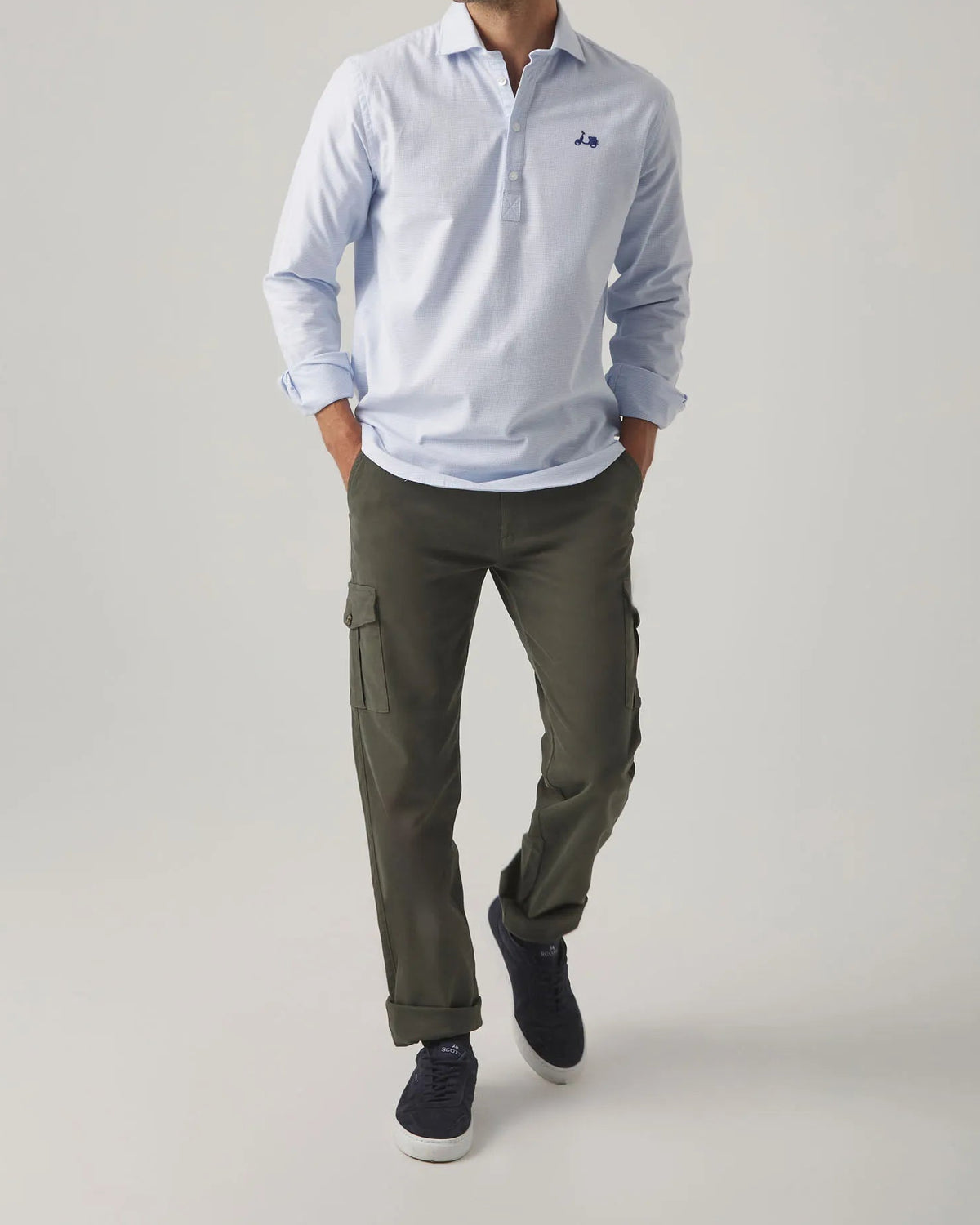 Camisa polera gallo celeste | SCOTTA