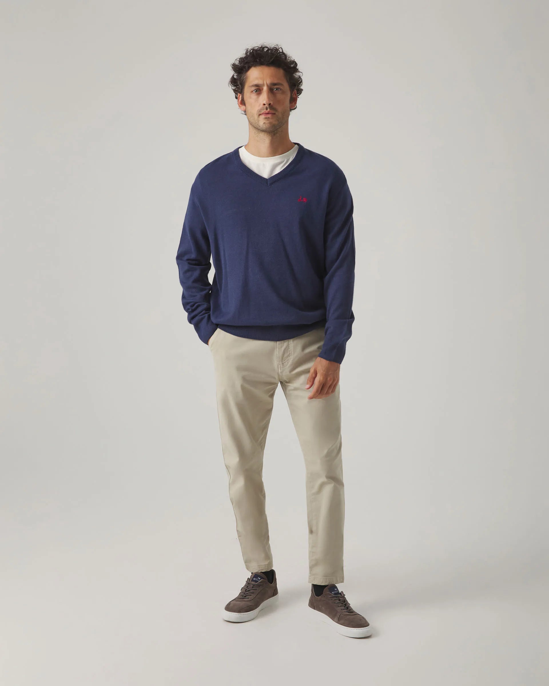 Jersey liso en azul marino 