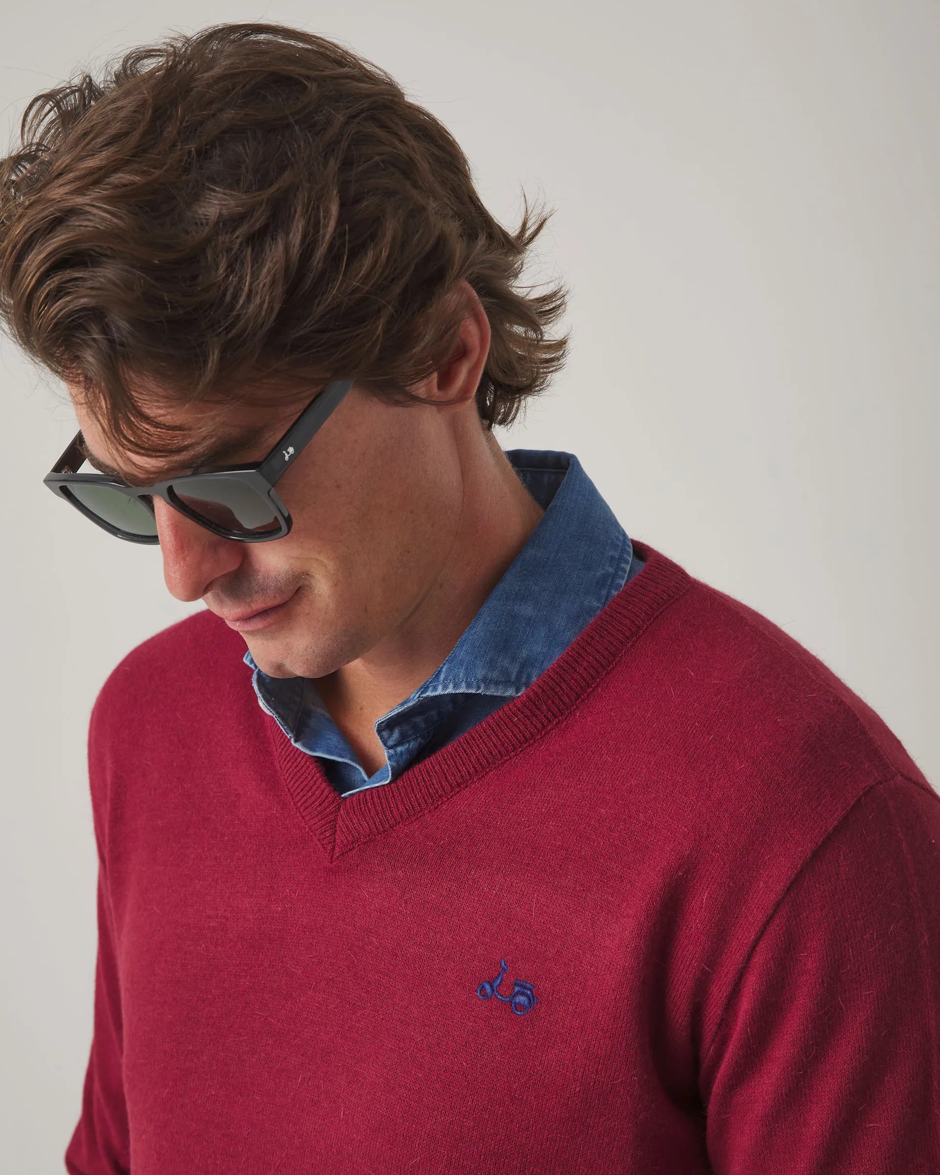 Jersey liso en burdeos