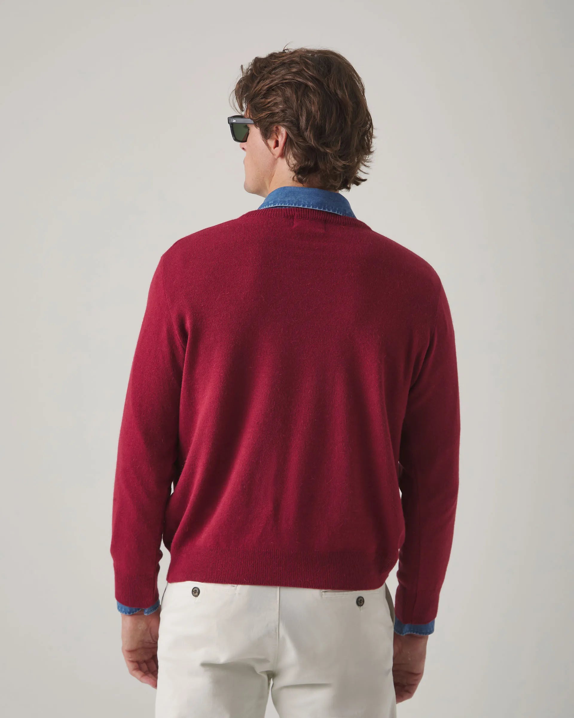 Jersey liso en burdeos