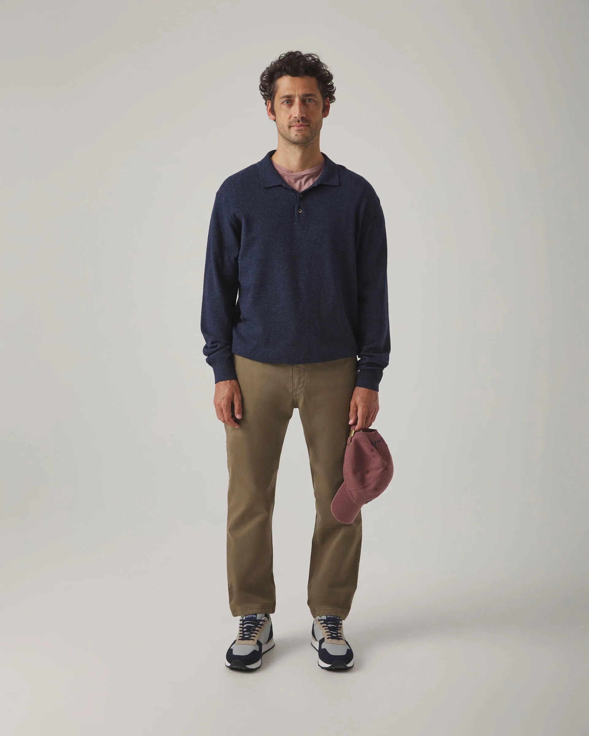 Jersey Polo Cashmere Marino