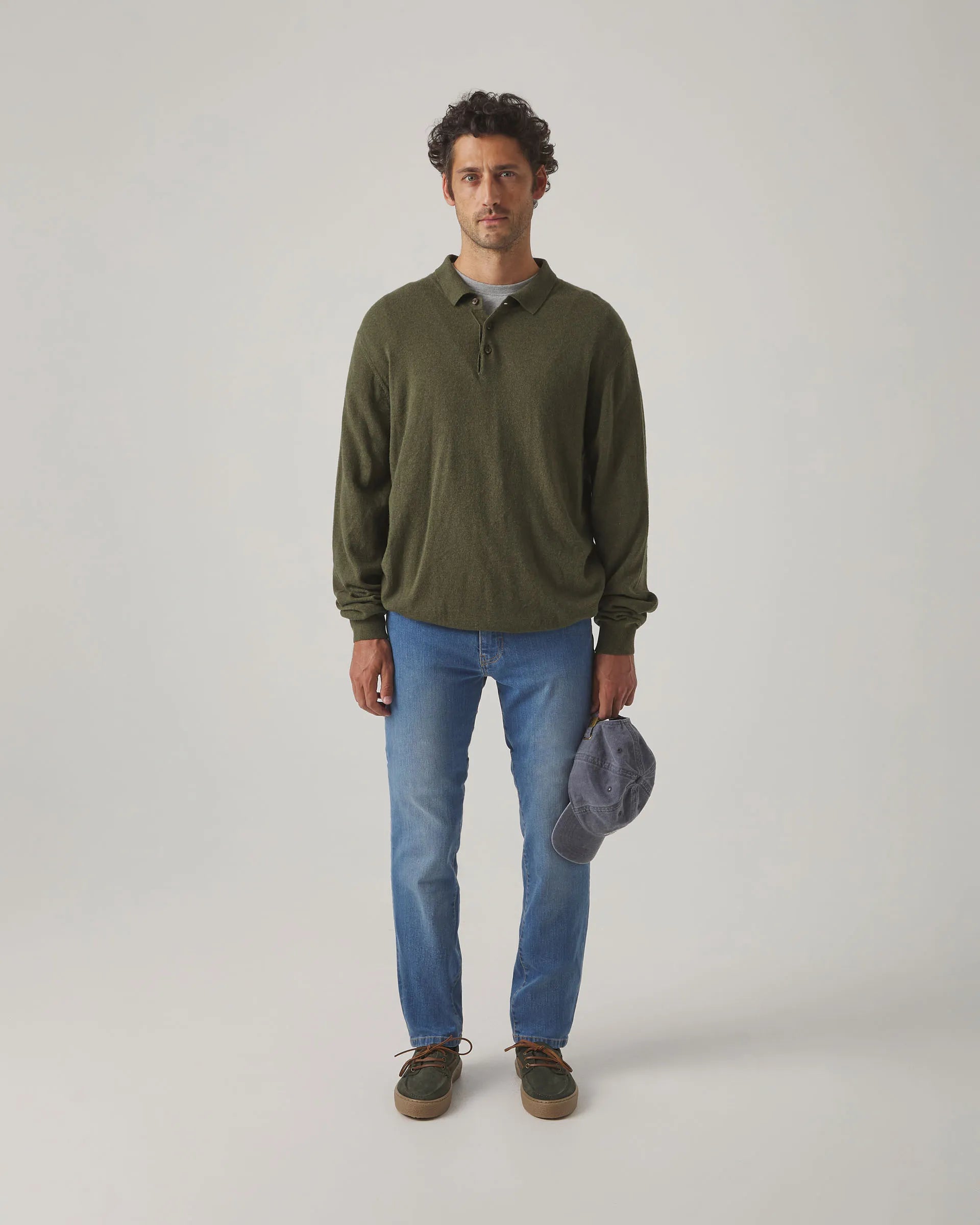 Jersey Polo Cashmere Khaki
