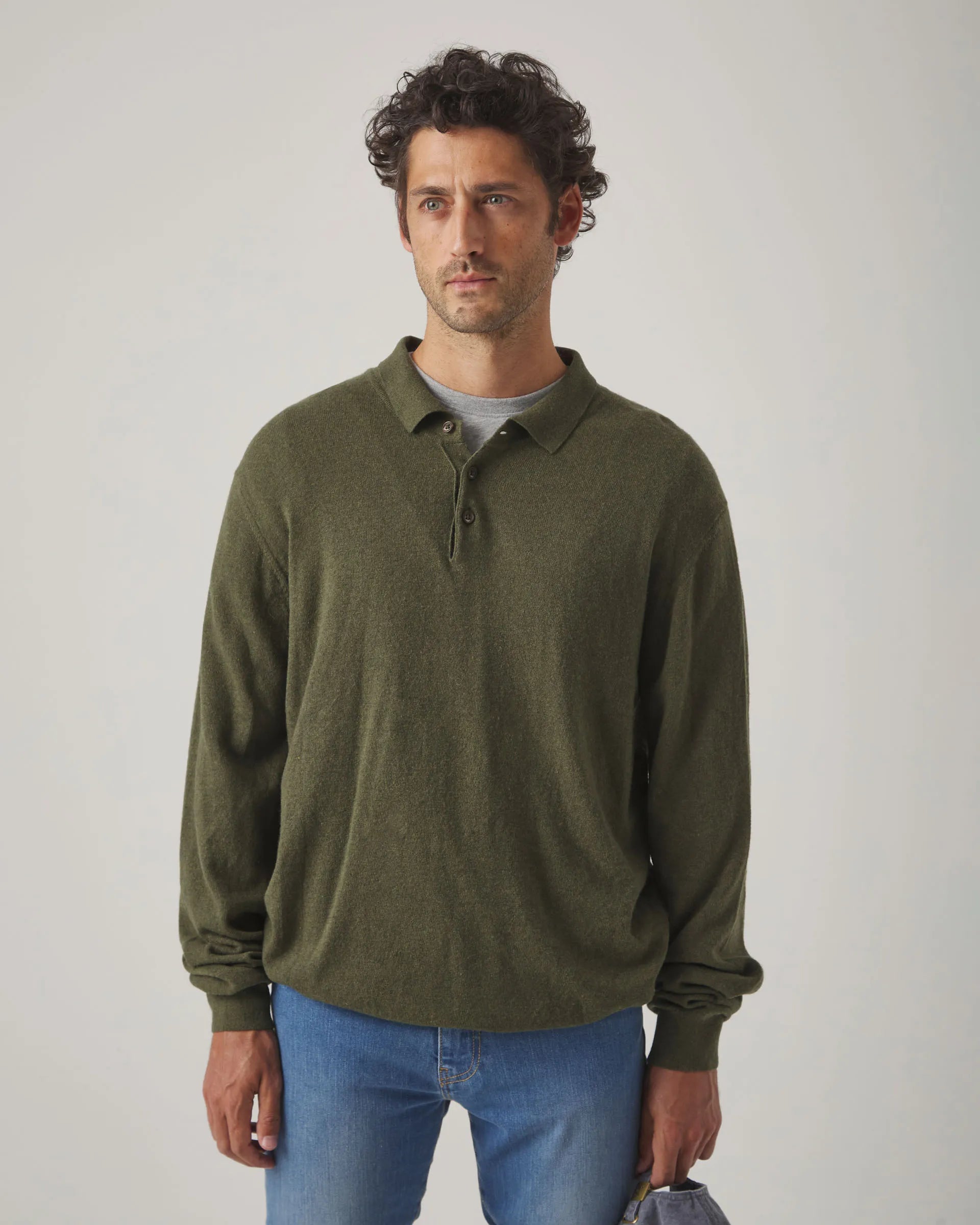 Jersey Polo Cashmere Khaki
