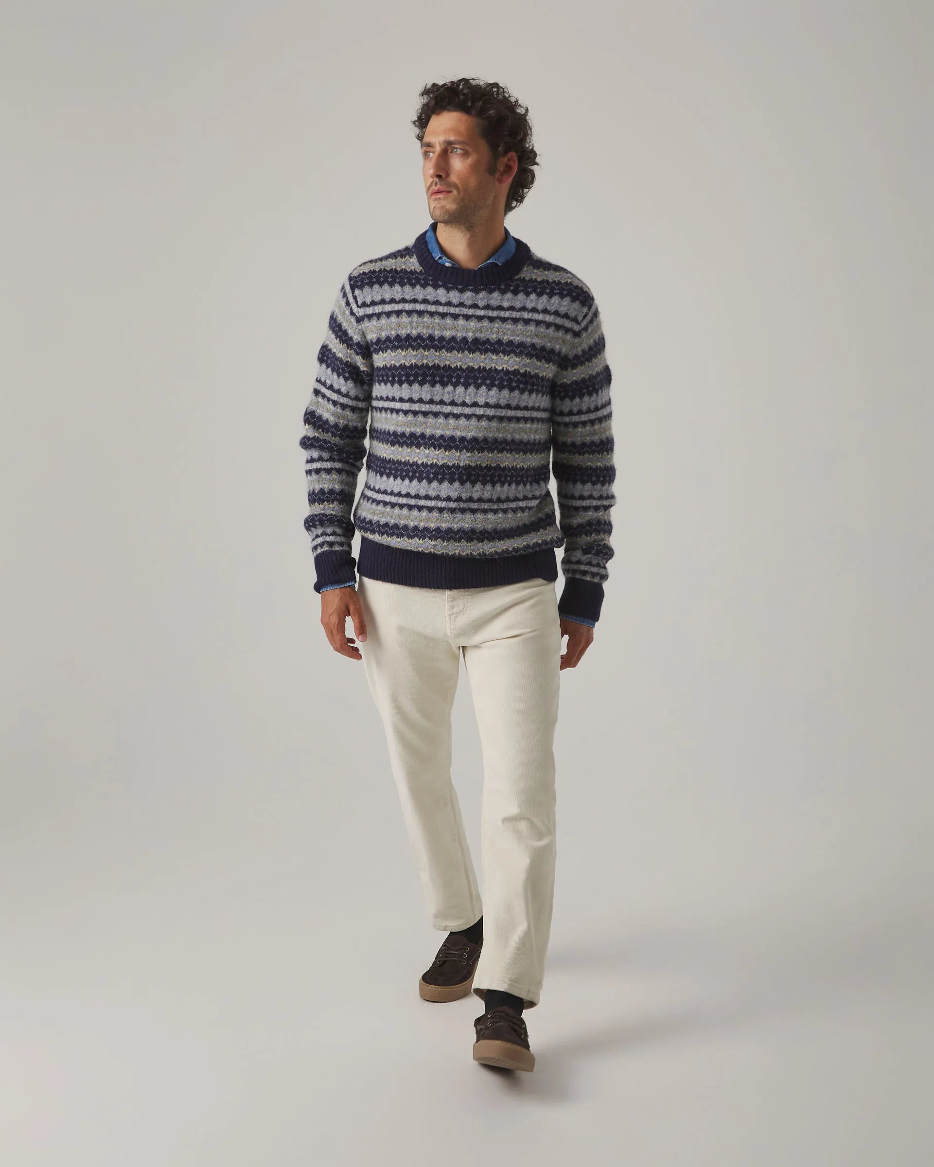 Jersey con estampado azul marino