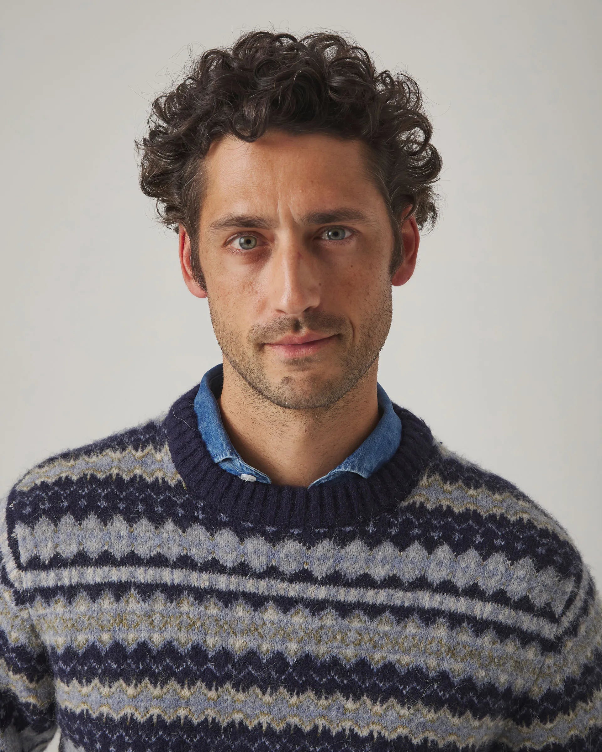 Jersey con estampado azul marino