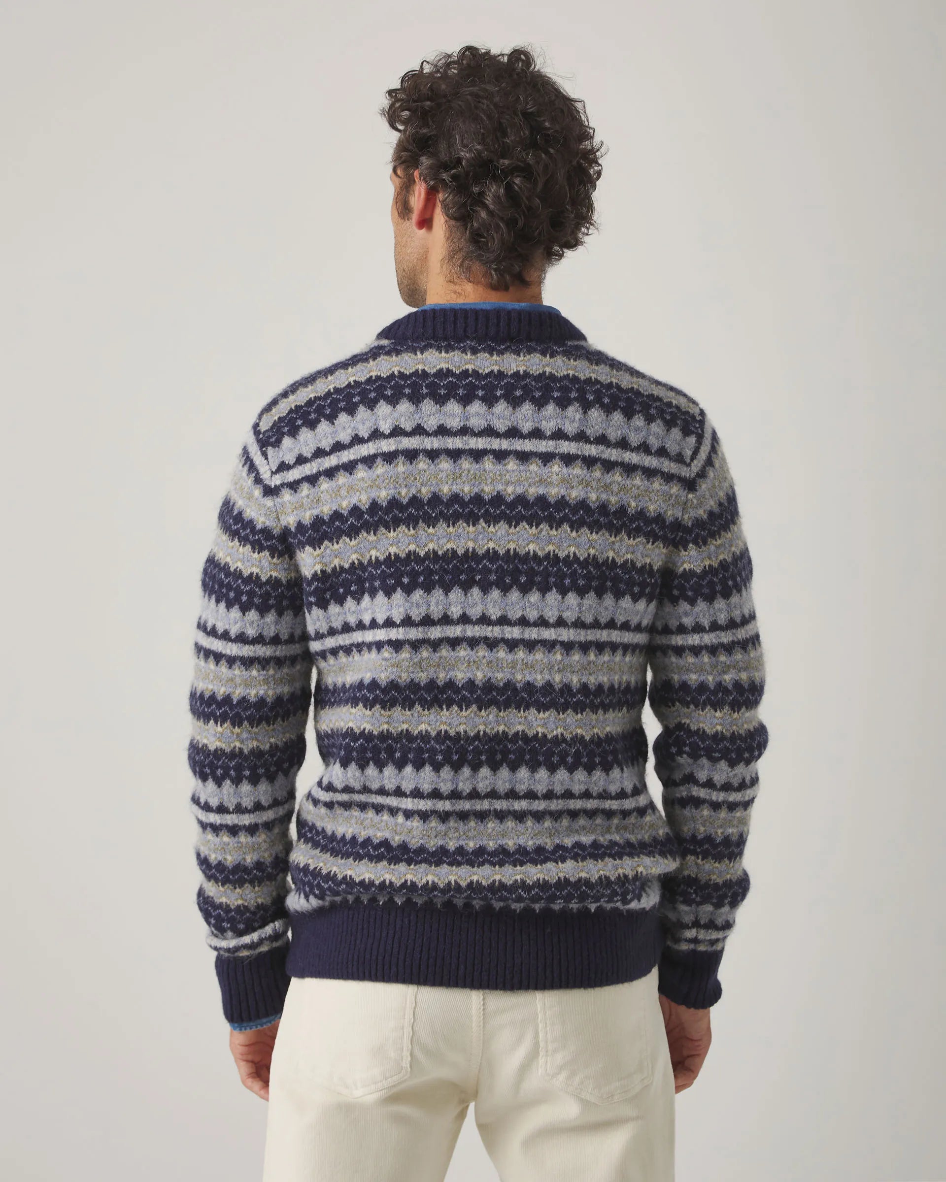 Jersey con estampado azul marino