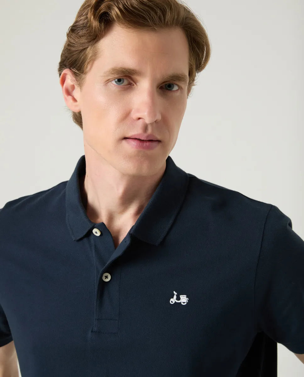 Polo classic azul marinho