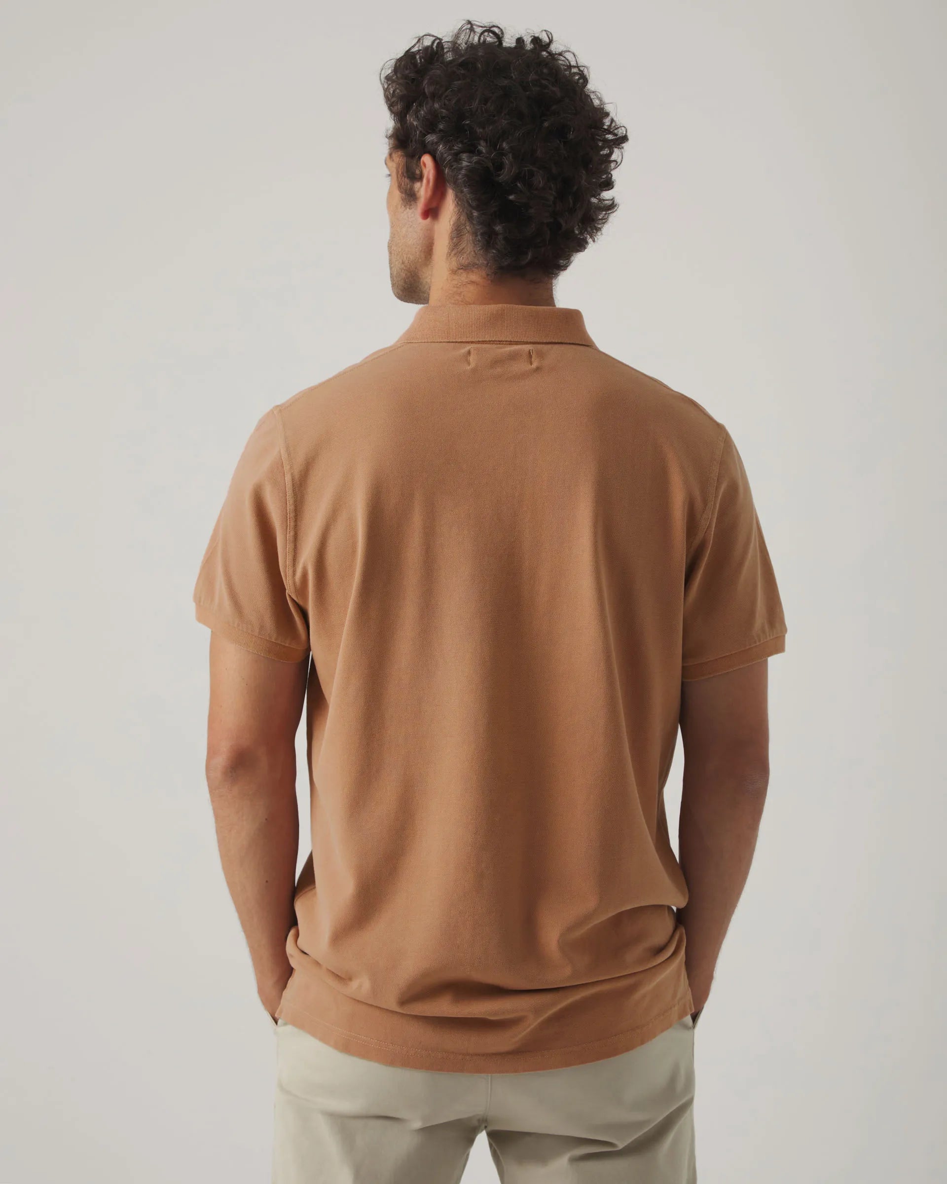 Polo liso teja