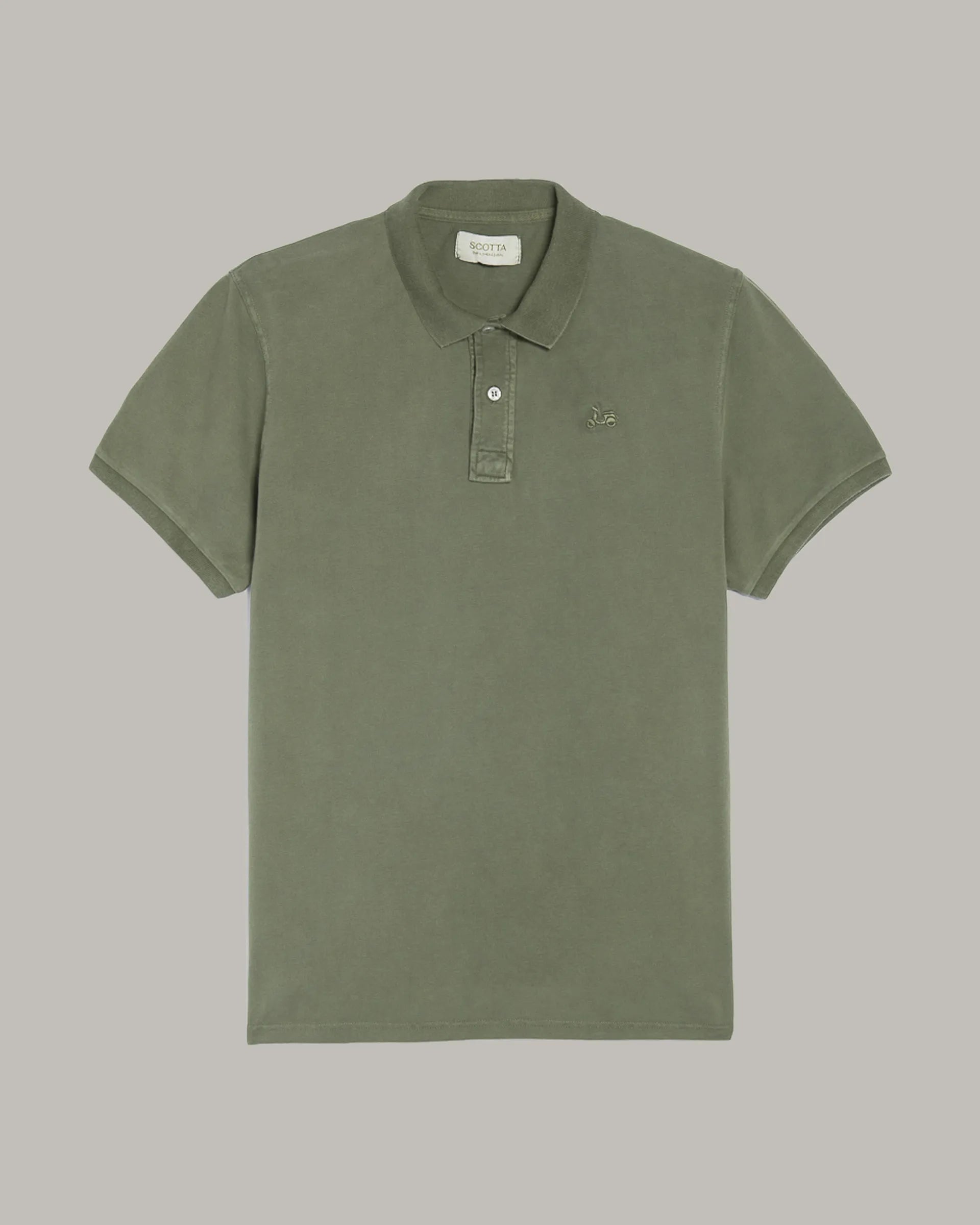 Polo liso verde khaki 