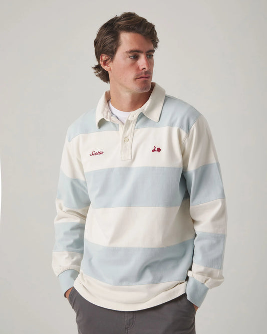 Polo Rugby Stripes Celeste
