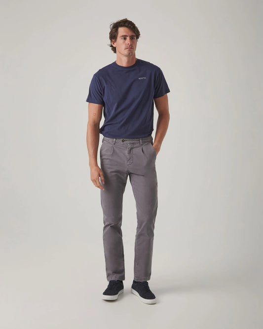 Pantalon Steve Chino Regular Pinza Gris