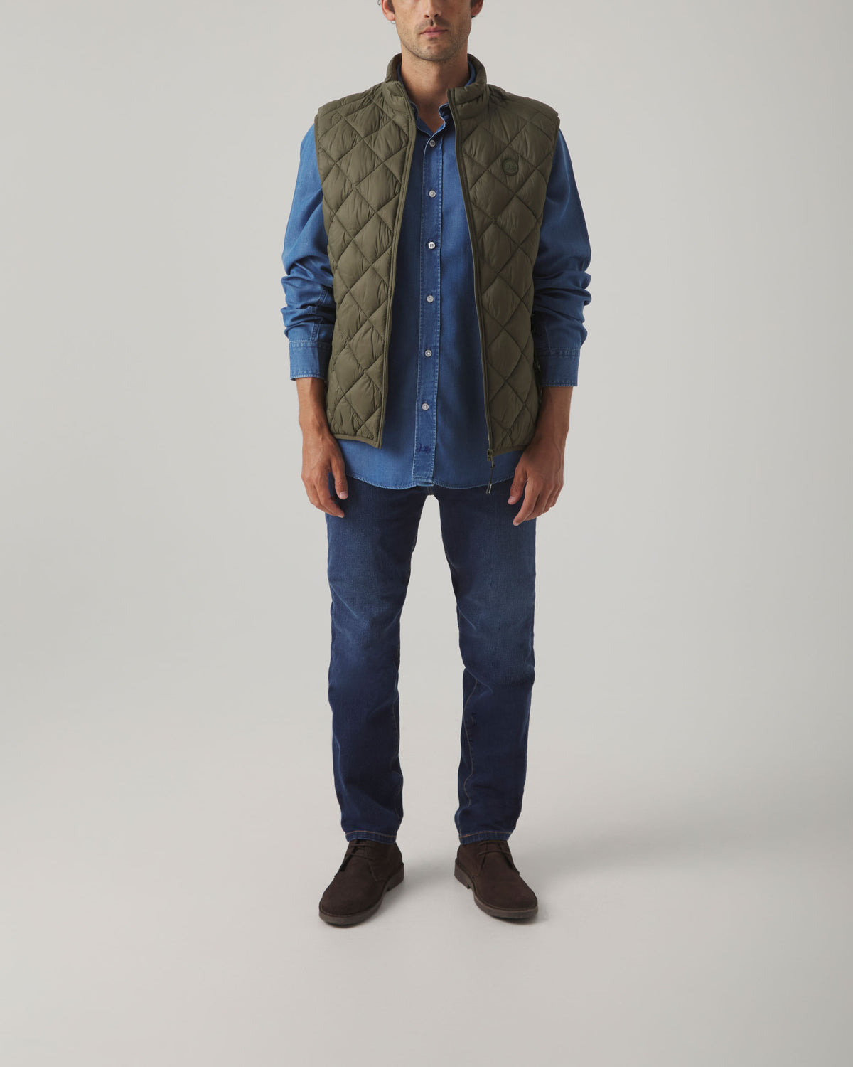 Chaleco Rombo Acolchado Khaki | SCOTTA