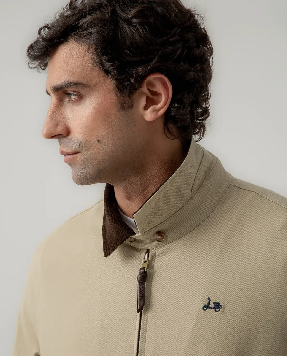 Chaqueta corta sarga beige | SCOTTA