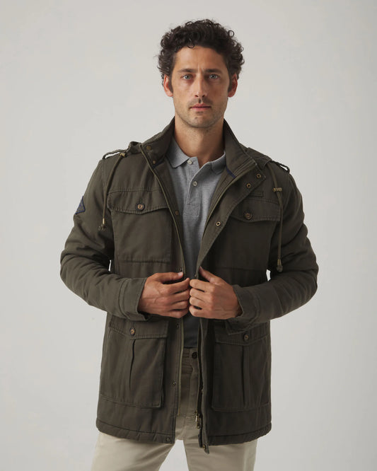 Chaqueta sahariana verde khaki