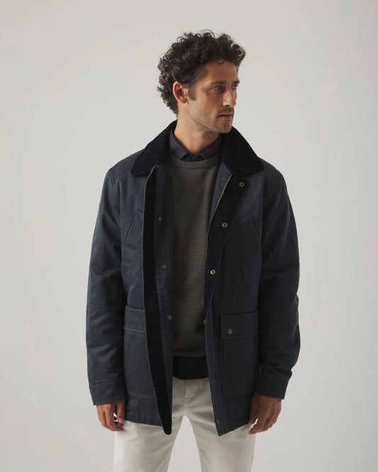 Chaqueta encerada azul marino