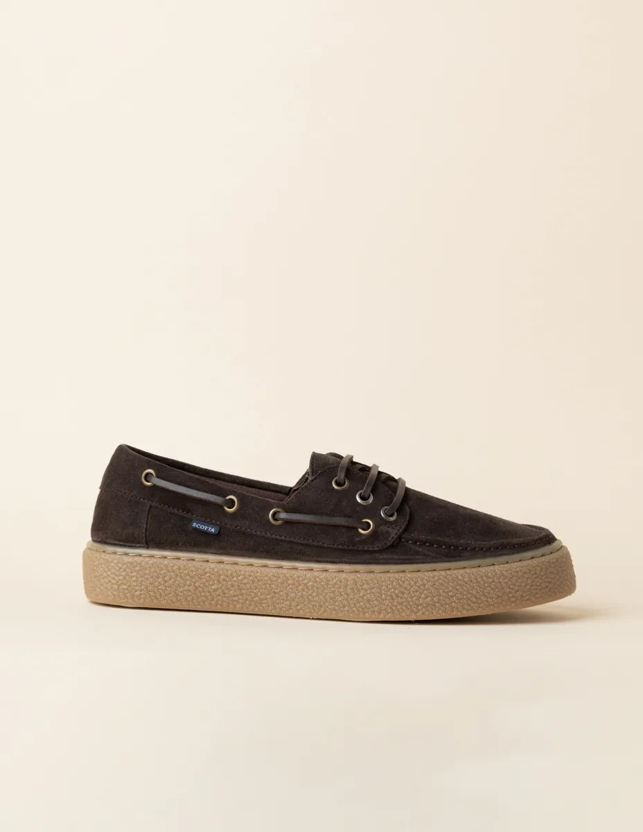 Zapato náutico sport marrón oscuro