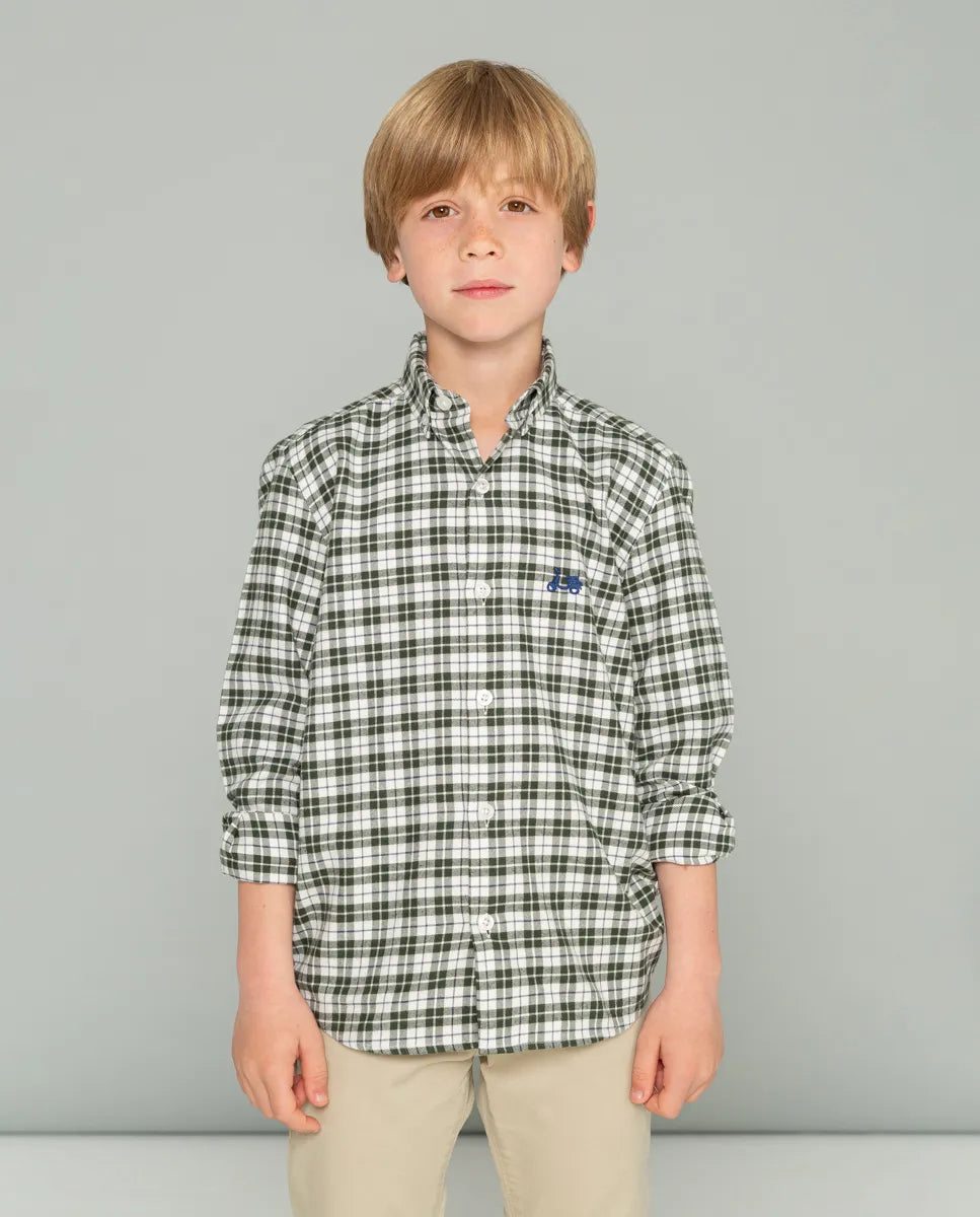 Camisa niño classic viyela verde