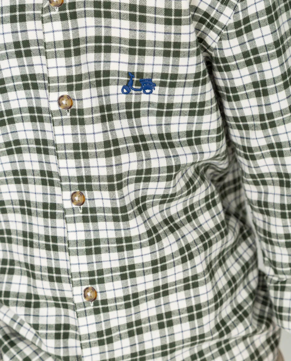 Camisa niño de cuadros en verde
