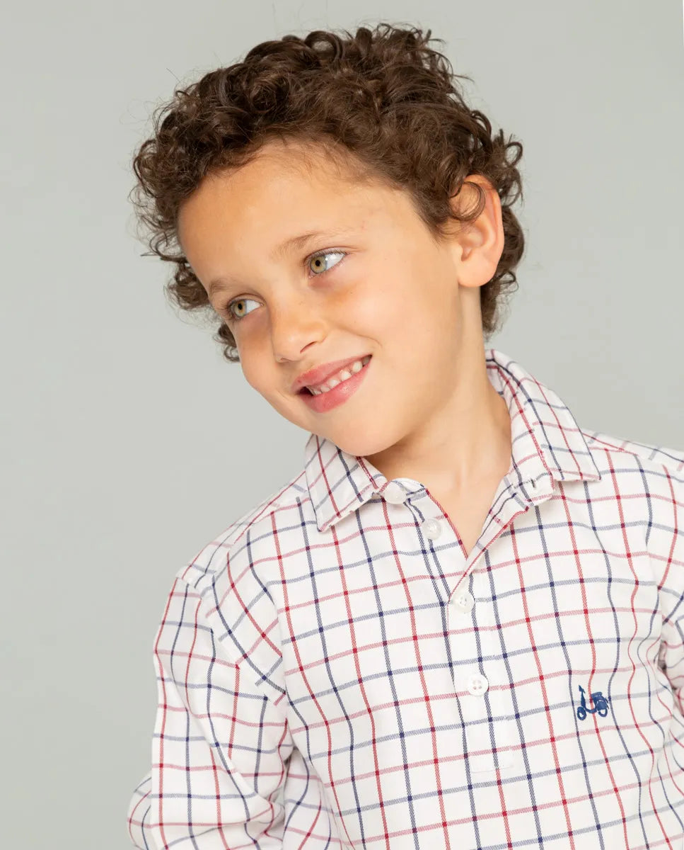 Camisa niño polera dopo blanco