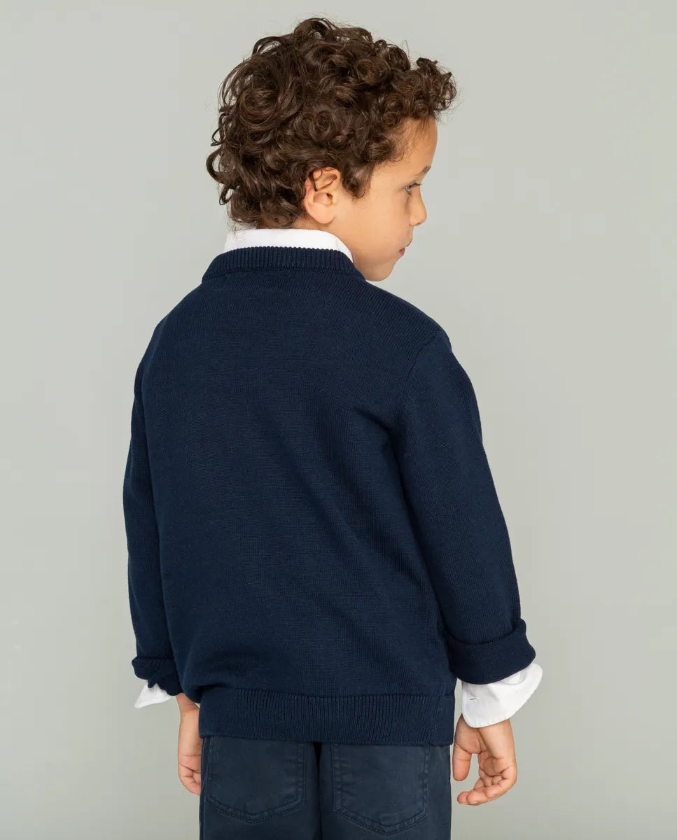Jersey de niño liso azul marino